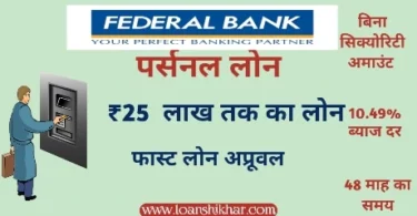 Federal Bank Personal Loan In Hindi