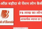 Bank of Baroda Pension Loan In Hindi